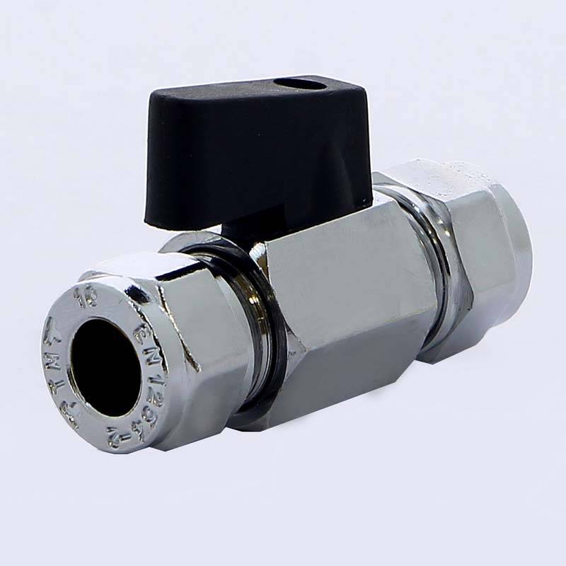 Кран шаровый мини Tiemme 10x10 мм обжим-обжим 2900012