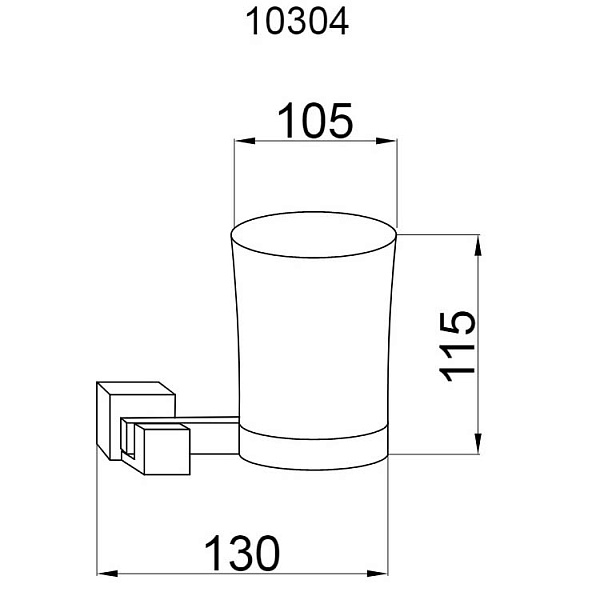 Стакан для зубных щеток Boheme Venturo настенный хром 10304