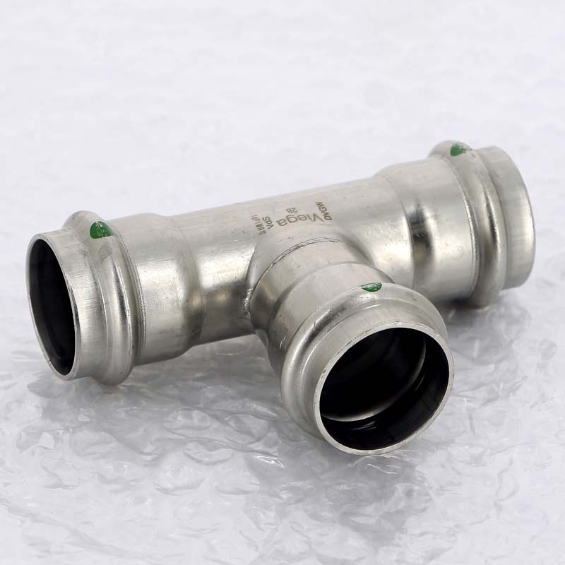 Тройник пресс Viega Sanpress Inox 28 мм нержавеющая сталь 435882