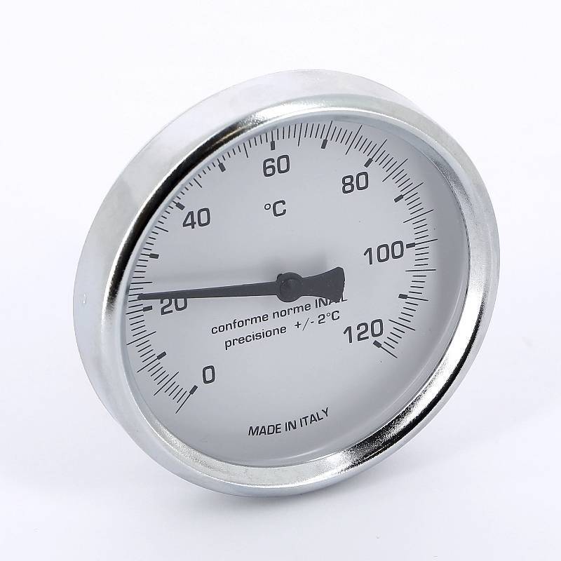 Термометр биметаллический Emmeti погружной 80 мм 0-120 °C гильза 50 мм 00610812