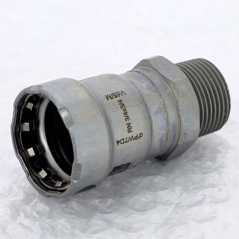 Муфта пресс с наружной резьбой Viega Megapress 3/4 оцинкованная сталь 695286