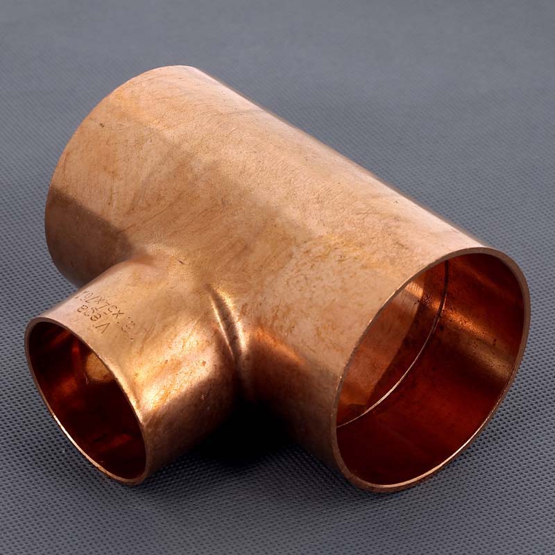 Тройник медный под пайку Viega 76.1х54х76.1 мм 595357