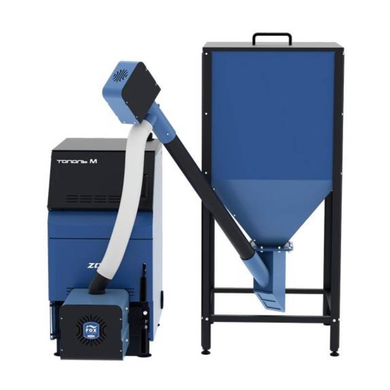 Горелка пеллетная ZOTA Fox - 25 комплект с ПУ, механизмом подачи и бункером ZF4938000025