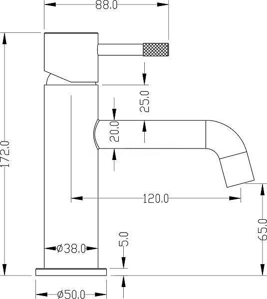 Смеситель для раковины Boheme Uno белый матовый/хром матовый 461-WCR