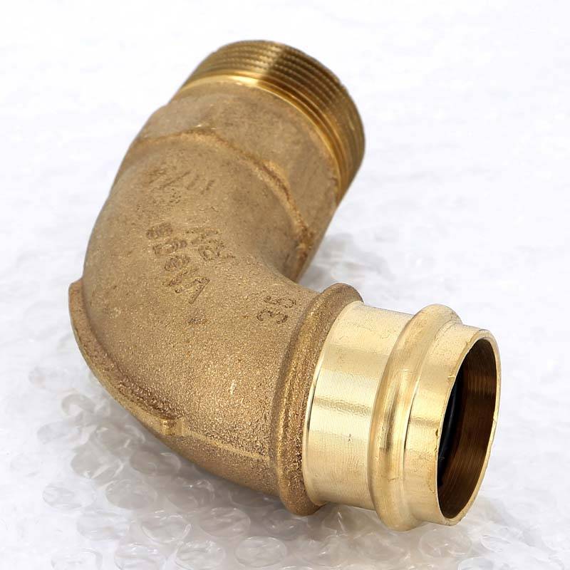 Угол 90° пресс-НР Viega Sanpress бронзовый 35x1 1/4 127329