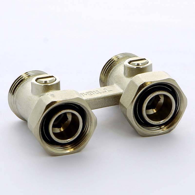 Узел радиаторный прямой Tiemme 3/4 x 3/4 x 18 со встроенными кранами 3390001