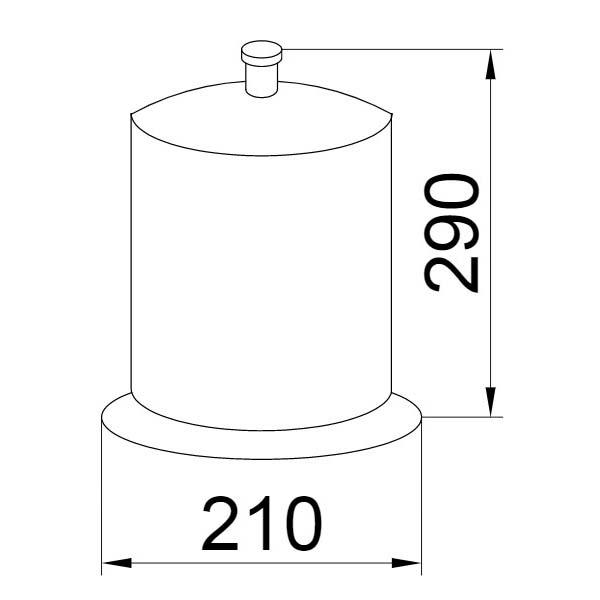 Ведро мусорное напольное Boheme Puro хром 10708
