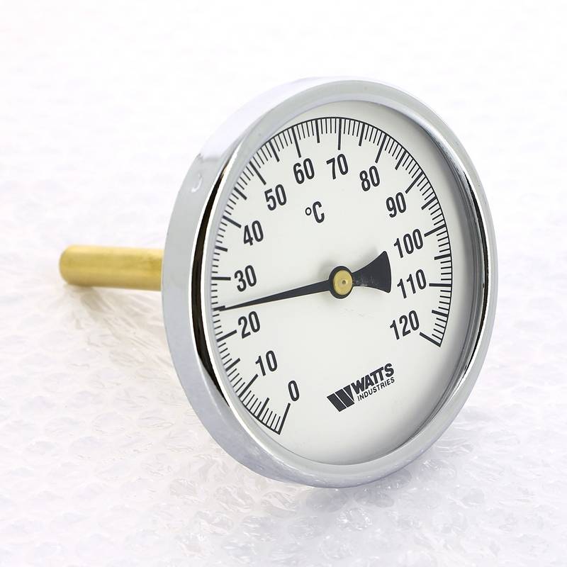 Термометр биметаллический Watts F+R801 100 мм 0-120 °C погружной гильза 100 мм 10006076