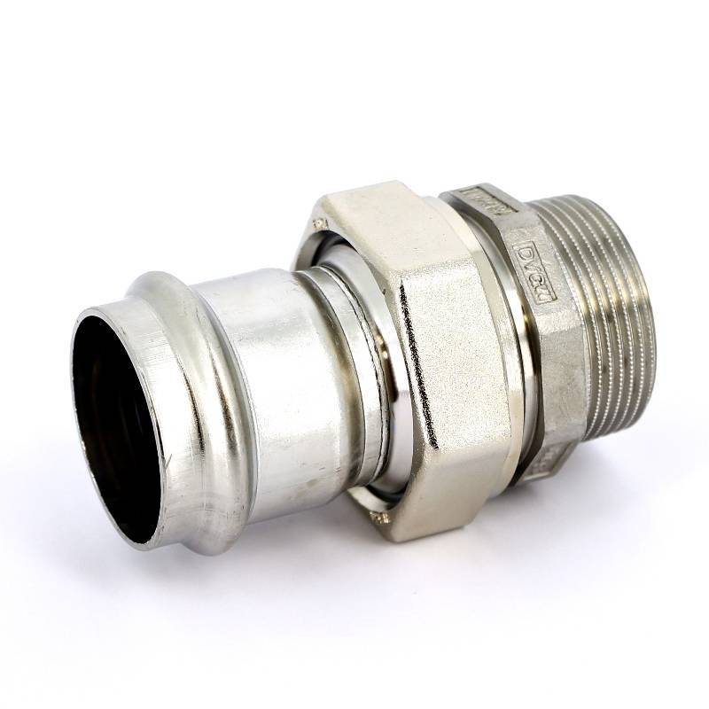 Муфта разъемная Viega Sanpress Inox 42x1 1/2 пресс-НР нержавеющая сталь 438357