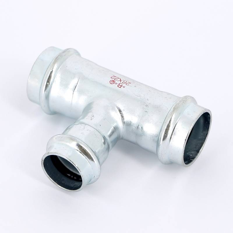 Тройник пресс IBP >B< Press Carbon 28х22х28 мм оцинкованная сталь PC5130 0282228