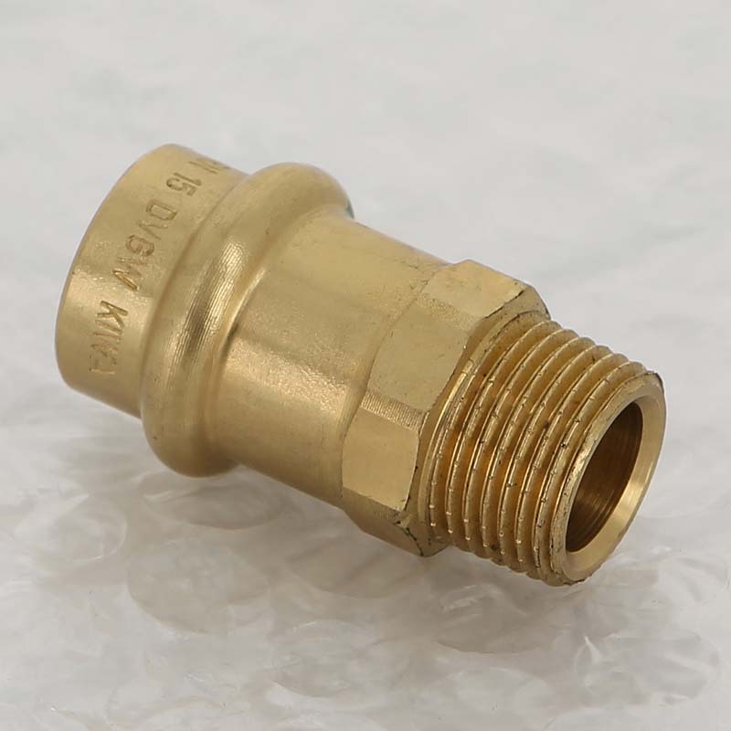 Муфта пресс с наружной резьбой Viega Sanpress 15 мм х 3/8 бронза 297985