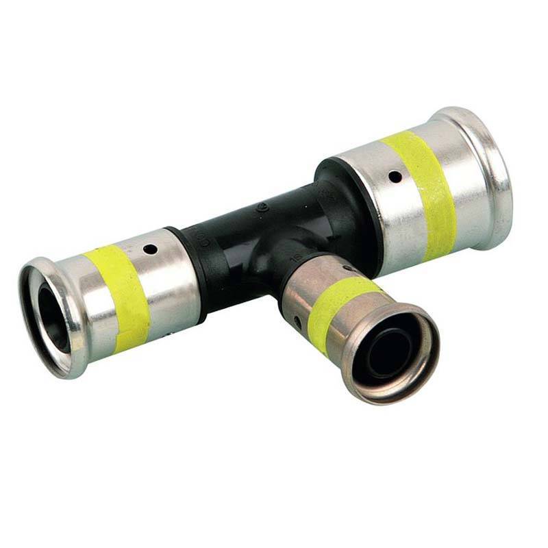 Тройник пресс для газа PVDF Henco 26x20x20 мм 11PKG-262020