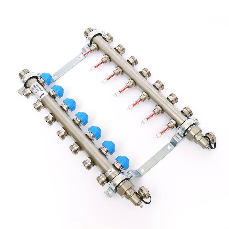 Коллекторная группа Uni-Fitt 1 x 3/4 7 выходов с расходомерами и термостатическими вентилями 455W4307