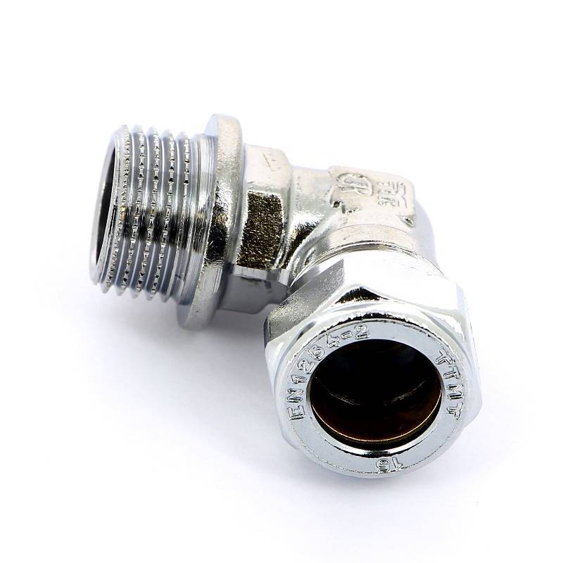 Угол обжимной хромированный Tiemme 15х1/2 наружная резьба 1130040