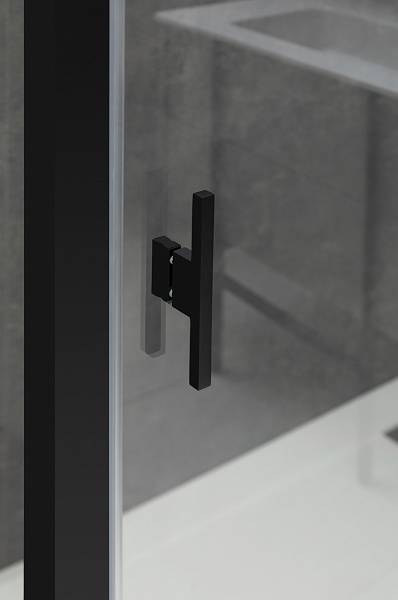 Душевой уголок Allen Brau Priority 100x90 см черный матовый браш 3.31006.BBA/3.31018.BBA