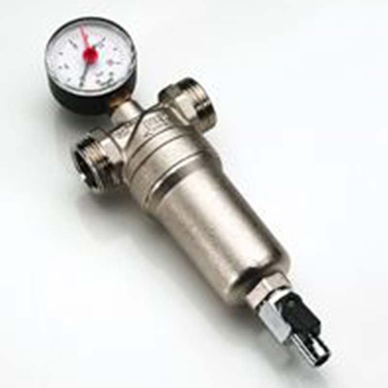 Фильтр промывной Tiemme с манометром 3/4х1 латунная колба 3130008