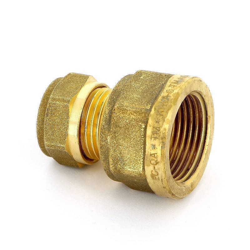 Муфта обжимная Tiemme 1100 15 мм х 3/4 ВР латунная 1000049