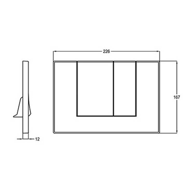 Инсталляция для унитаза Kludi RAK с клавишей смыва хром RAK80000K