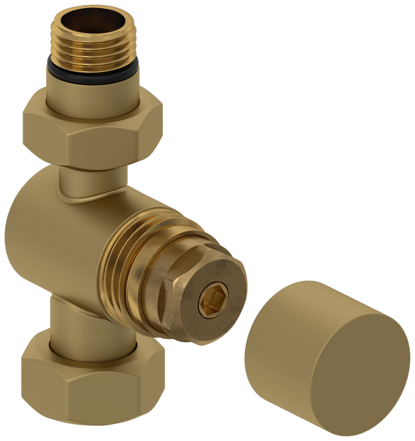 Вентиль регулирующий Сунержа прямой шестигранник G 1/2 x G 3/4 золото матовое 032-1405-1234