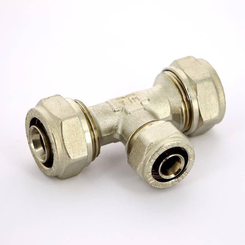 Тройник обжимной никелированный Tiemme 20х16х20 1600017