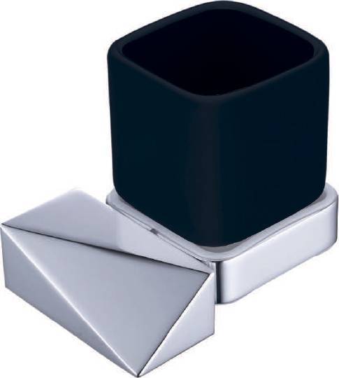 Стакан подвесной Boheme New Venturo хром/черный 10314-CR-B