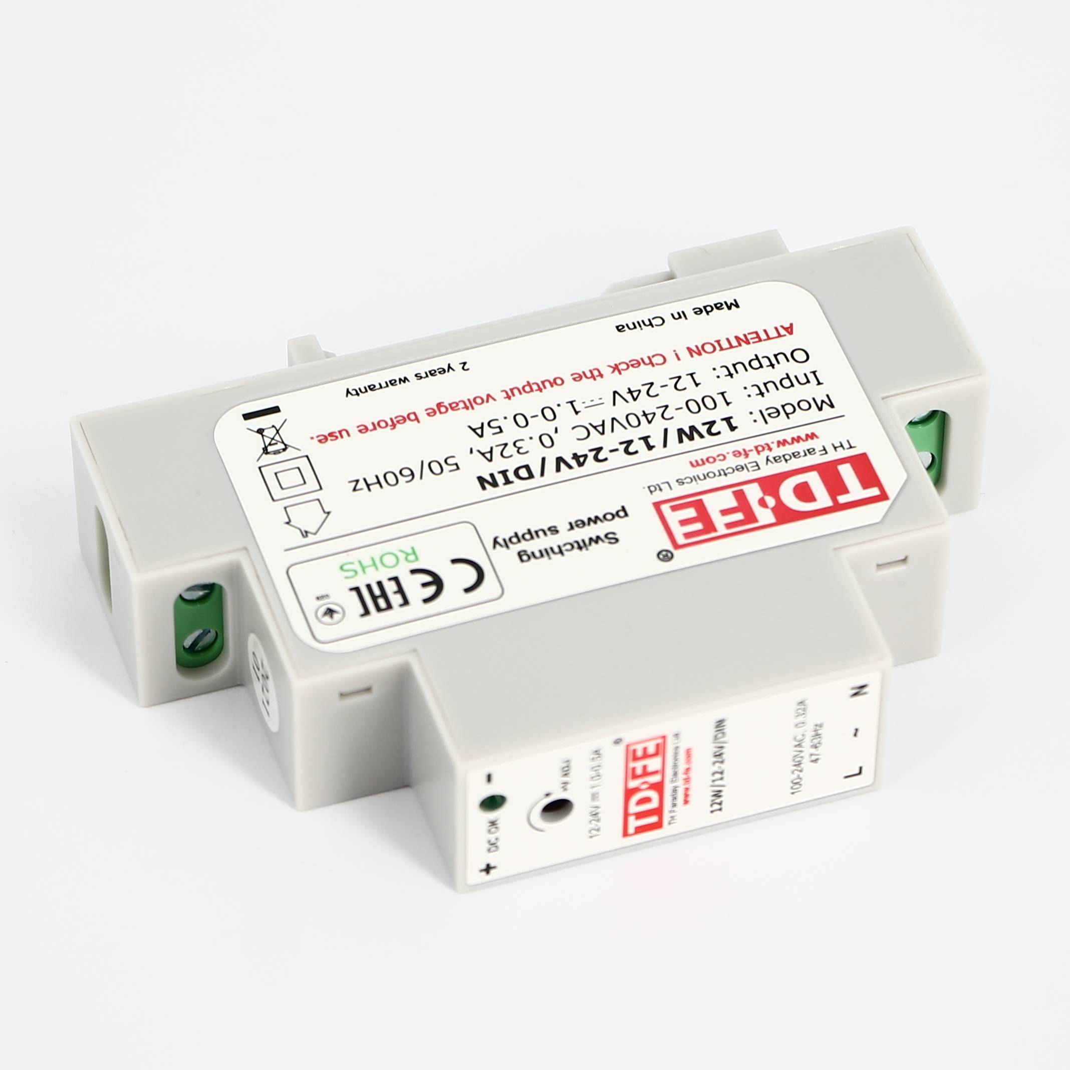 Блок питания на DIN-рейку TVP Electronics 12Вт 12-24В 12W/12-24V/DIN