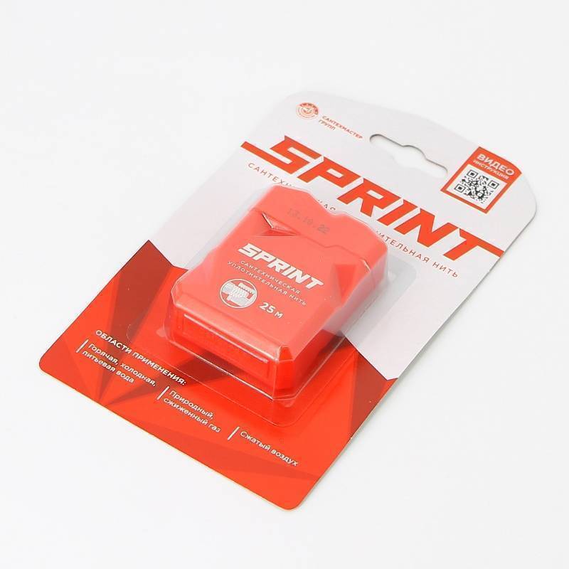 Нить уплотнительная Сантехмастер Sprint 25 м блистер 61010