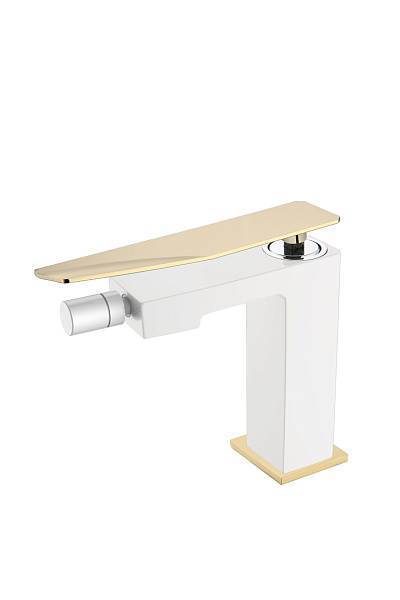 Смеситель для биде Boheme Q белый золото 146-WG.2