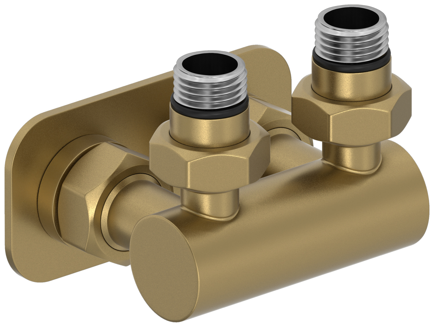 Угловое подключение Сунержа EU50 2 x НР G 1/2 / 2 x НГ G 3/4 золотой шелк матовый 32-1536-1234