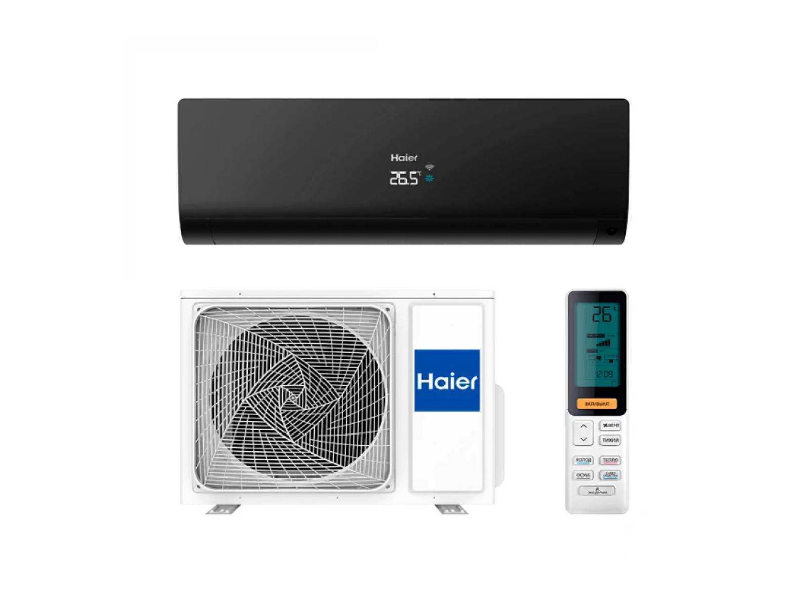 Кондиционер сплит-система Haier Flexis Inverter Black AS25S2SF2FA-B / 1U25S2SM3FA