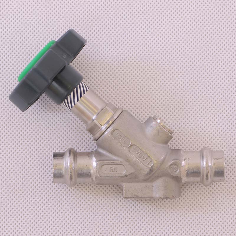 Вентиль Viega Easytop Sanpress Inox пресс-соединение с дренажом 15 мм 468392