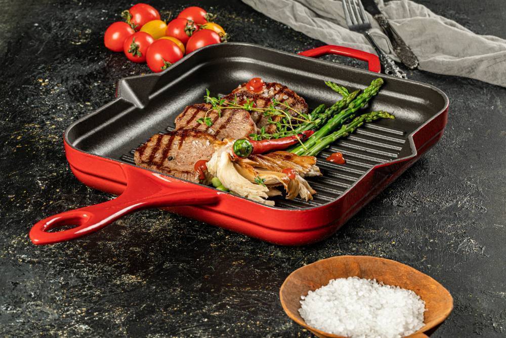 Сковорода-гриль квадратная Hascevher GTV 2828 Red 28х28 см A855528