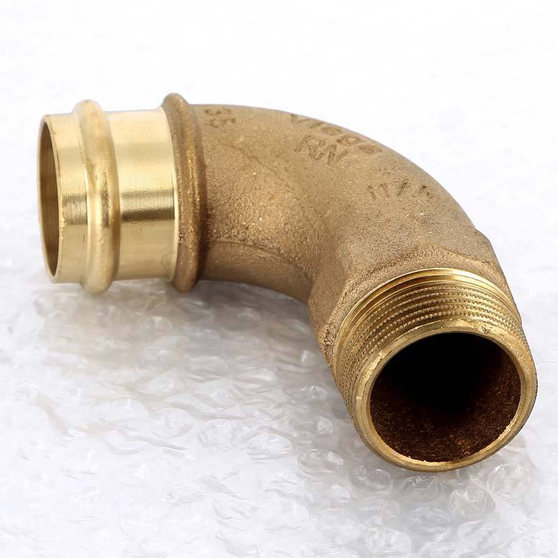 Угол 90° пресс-НР Viega Sanpress бронзовый 35x1 1/4 127329