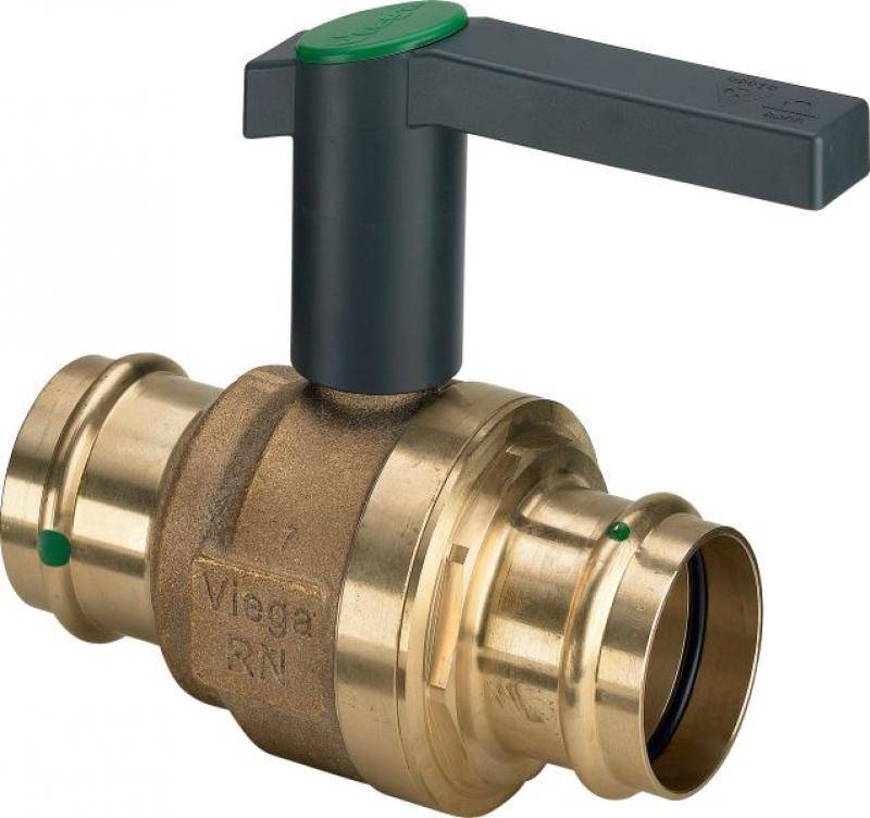 Кран шаровый пресс Viega Easytop 2275 бронза DN15 15 мм 475857
