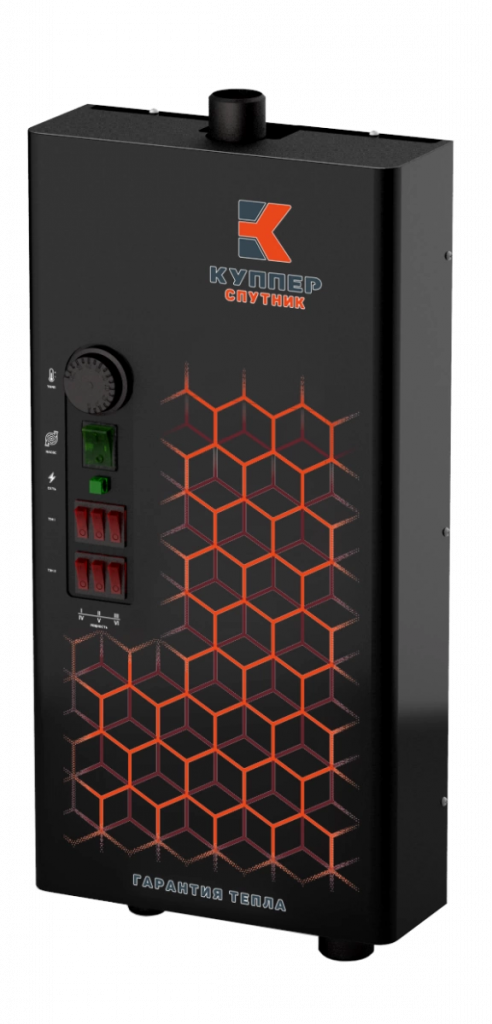 Котел твердотопливный Теплодар Куппер Спутник (2.0)-18 черный 18 кВт АОК1.06.000.00-05