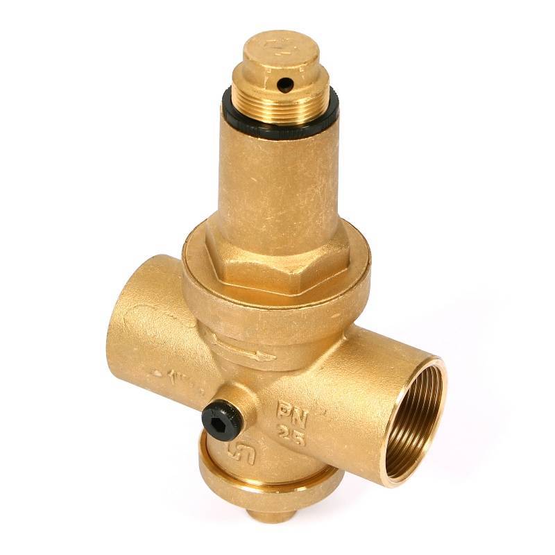 Редуктор давления UNI-FITT ВВ 1 1/2 латунный под аксиальный манометр 204G6140