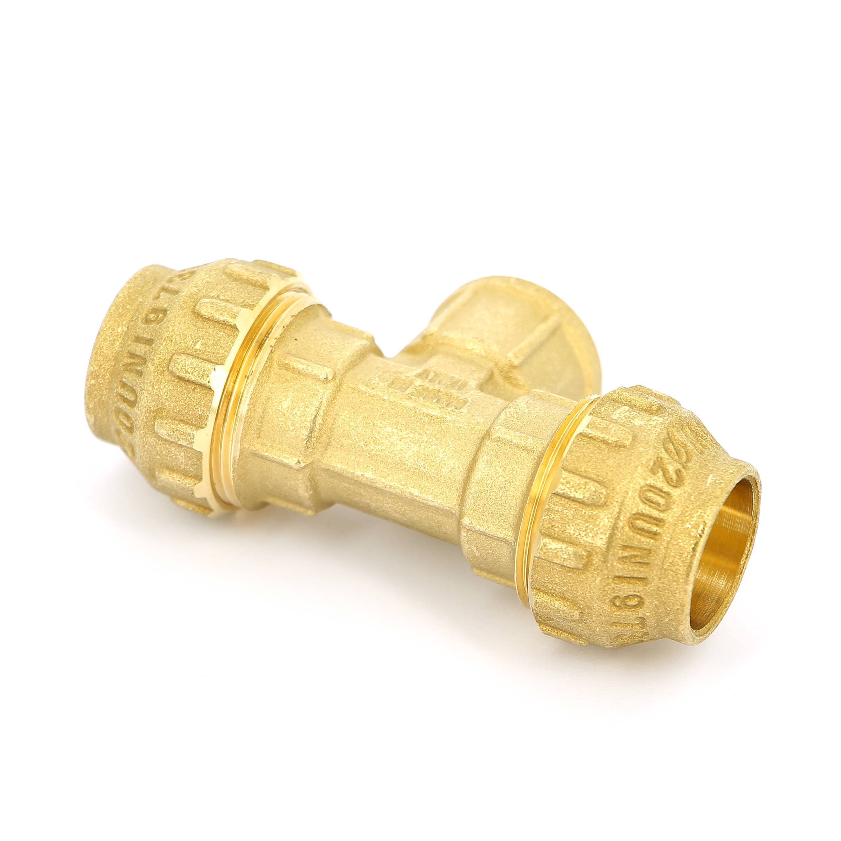 Тройник обжимной Tiemme 20х1/2х20 мм внутренняя резьба 3400043