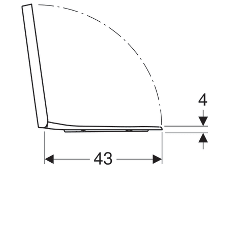 Сиденье для унитаза Geberit Renova SoftClose петли хром 573025000
