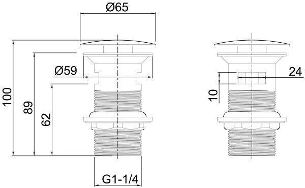 Донный клапан Allen Brau Priority белый 5.31023-21