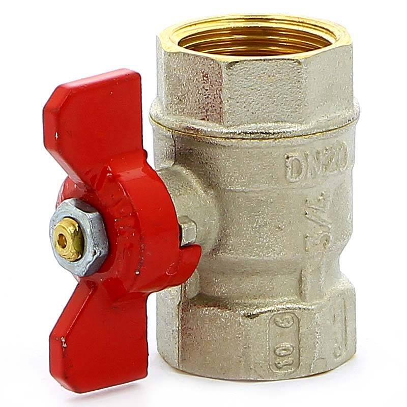 Кран шаровой Tiemme MISTRAL 3/4 ВВ ручка-бабочка 2360003