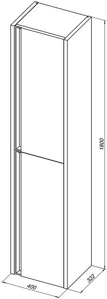 Шкаф-пенал для ванной Allen Brau Fantasy 40 см серый 1.11007.PWM