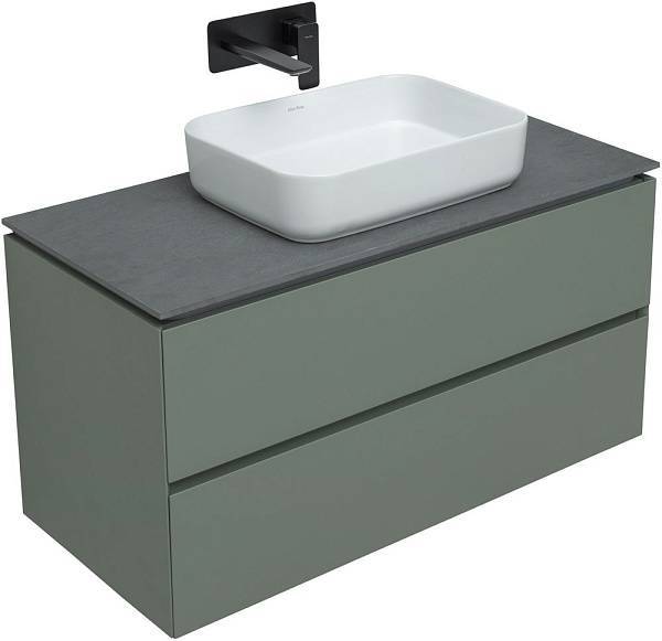 Тумба под раковину Allen Brau Infinity 100 см зеленый/серый 1.21003.CGM