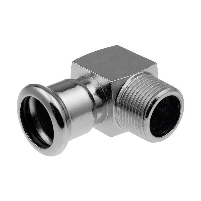 Угольник 90° пресс с наружной резьбой KAN-therm Steel 22x3/4 1509070015