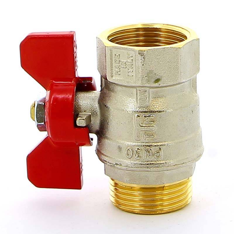 Кран шаровой Tiemme MISTRAL НВ бабочка 1 2360011