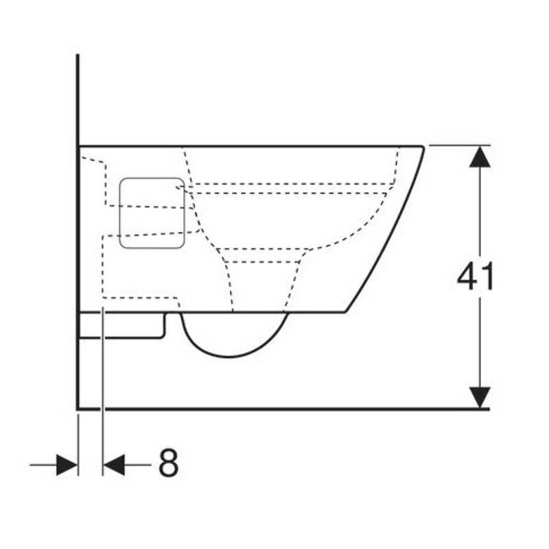 Унитаз подвесной Geberit Renova Plan Rimfree безободковый 54х35 см 500.378.01.1