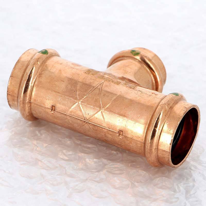 Тройник пресс медный Viega Profipress 28x22x28 мм 295196