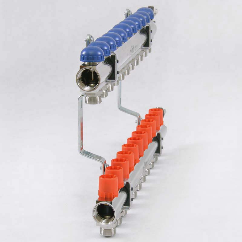 Коллекторная группа с балансировочными и термостатическими вентилями UNI-FITT 1x3/4 EK 11 выходов 441E4311