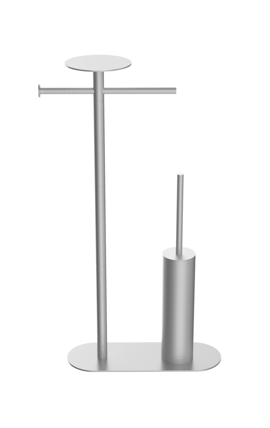 Стойка напольная Boheme Venturo ершик с держателем бумаги и полкой nickel brush 10953-NB