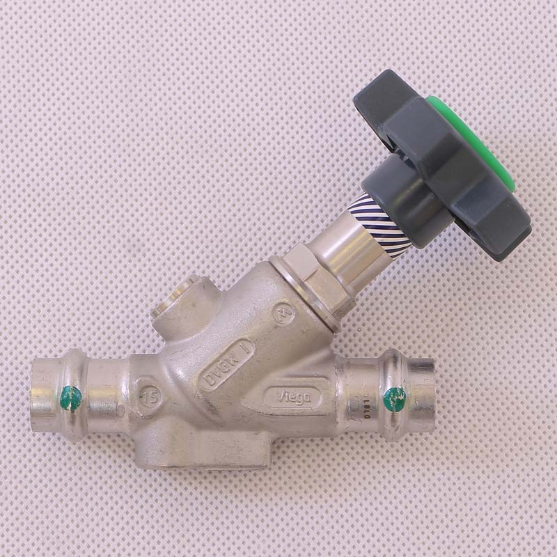 Вентиль Viega Easytop Sanpress Inox пресс-соединение с дренажом 15 мм 468392