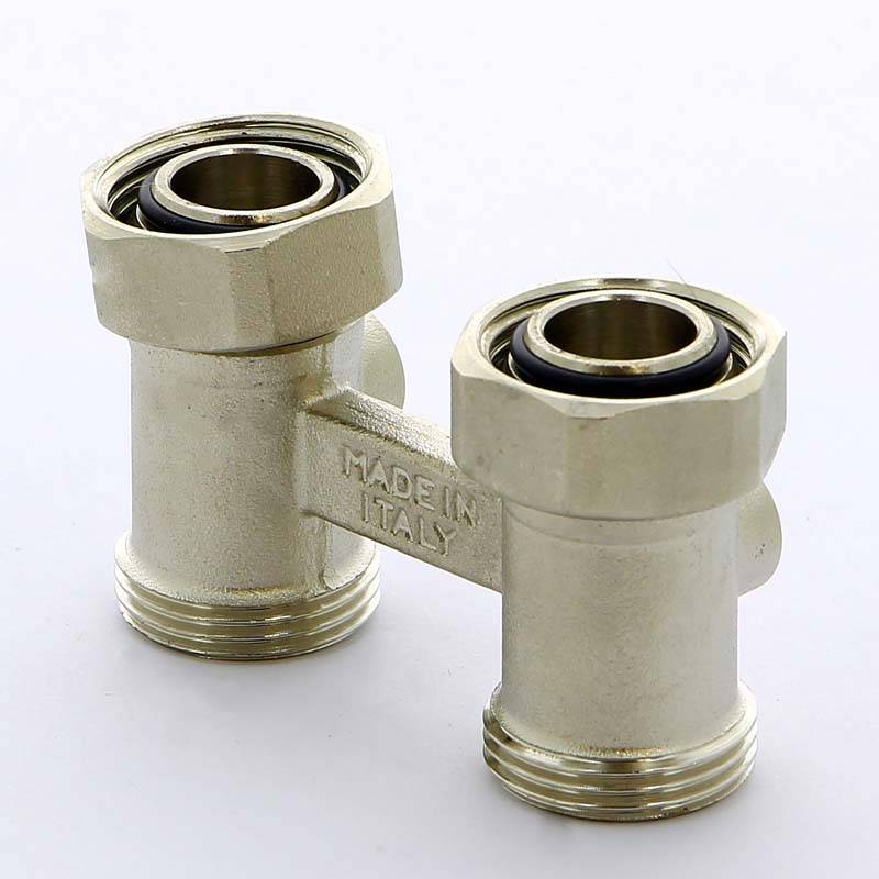 Узел радиаторный прямой Tiemme 3/4 x 3/4 x 18 со встроенными кранами 3390001